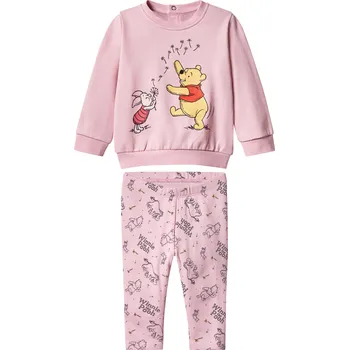 Kojenecké oblečení Dívčí souprava s BIO bavlnou, 2dílná (Medvídek Pú / růžová, 50/56)