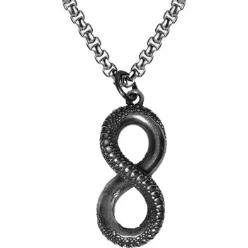 Přívěsek Přívěsek z chirurgické oceli - Had - ležící osmička - Model včetně řetízku 2.5 mm/ 60 cm