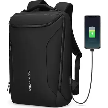 Městský batoh Mark Ryden elegantní batoh s USB Herborg Černý 26L