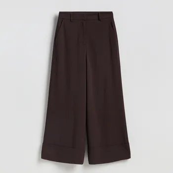 Dámské kalhoty Reserved - Volné kalhoty - tmavě hnědá - 731JC-89P - 731JC-89P-XXL