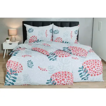 Povlečení HW LOGISTIC s.r.o. Bavlněné povlečení PLUS AMELIE šedé 140 x 200, 70 x 90 cm zip