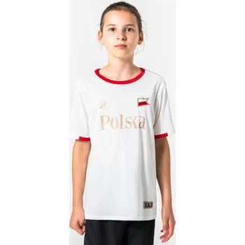 Fotbal KIPSTA Dětský fotbalový dres pro fanoušky Polska 14 LET BÍLÁ|ČERVENÁ