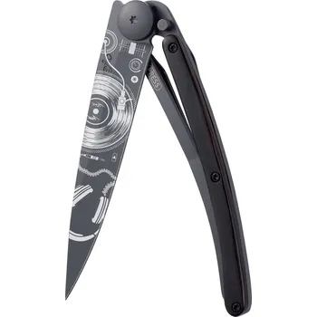 Sport Kapesní nůž Deejo 1GB172 Tattoo Black 37g ebony wood Vinyl