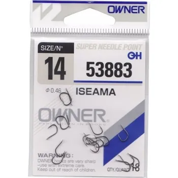 Rybářský háček Háčky zemní, splávkové, s otřepem Owner 53883 Iseama 12 ks