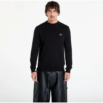 Pánský svetr Svetr FRED PERRY Classic Crew Neck Jumper Black XL