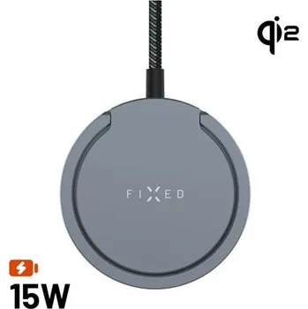 Fixed Bezdrátová nabíječka MagPad Pro s podporou MagSafe, Qi2 certifikací a stojánkem, 15W, šedá