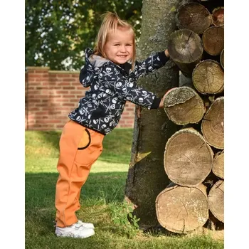 Chlapecké kalhoty Jožánek Dětské softshellové kalhoty s regulací pasu, oranžové