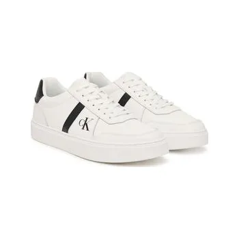 Pánské tenisky Sneakersy Calvin Klein Classic Cups Lace Lth Emb Tongue HM0HM02237 Bílá 46