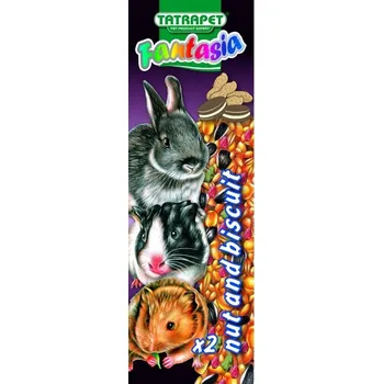 Krmivo pro hlodavce Tyčinky pro hlodavce ořechy/sušenky 2ks Fantasia