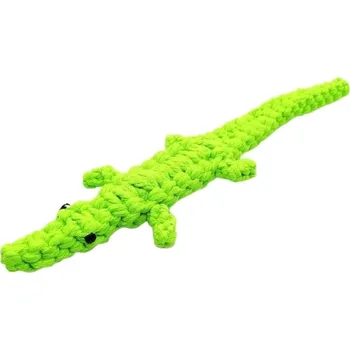 Hračka pro psa Hračka SALAČ plyš - proplétaný krokodýl zelený 50cm