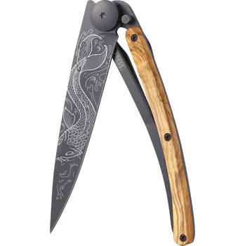 Sport Kapesní nůž Deejo 1GB186 Tattoo Black 37g olive wood Pisces