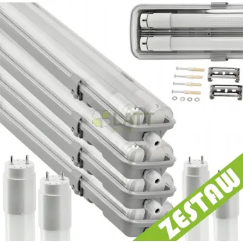 LED trubice SADA 4x hermetické svítidlo 120cm lampa + CW LED trubice