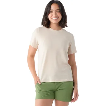 Dámské merino tričko s krátkým rukávem SMARTWOOL Women's Perfect Crew Short Sleeve Tee, Almond velikost: XS