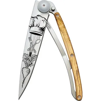 Sport Kapesní nůž Deejo 1CB065 Tattoo 37g olive wood Chef