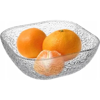 Salátová Mísa skleněná Harmony 1,4L čtvercová 20 cm průhledná, vz.3 křišťál
