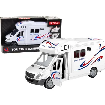 autíčko Obytný vůz (Kamper) Bílý se světly, zvuky a otevíracími dveřmi