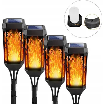 Venkovní osvětlení Solární lampa zapichovací Bedee černá 49 cm 4 ks