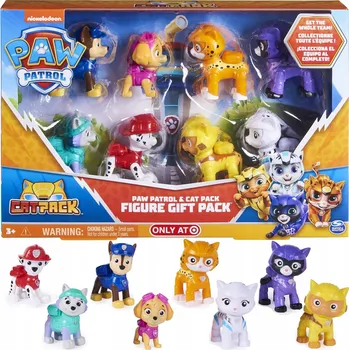 Figurka Tlapková patrola sada figurek 4x pejsci Chase Marshall Skye a Everest a 4x koťátka