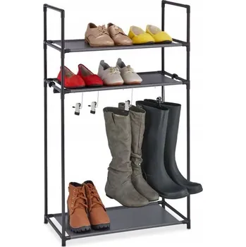 Botník Botník Regál Stojan na boty Relaxdays 3 police 101 x 60 x 30 cm černý