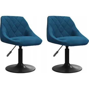 Jídelní židle VidaXL Otočné jídelní židle, 2 ks, modré, sametové