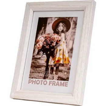 Rám na obraz FANDY Dřevěný fotorámeček Bevel 21x29,7 1 béžový