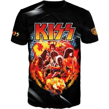 Pánské tričko rockove tricko Kiss velikost: 7XL - šířka 73 cm, délka 80 cm