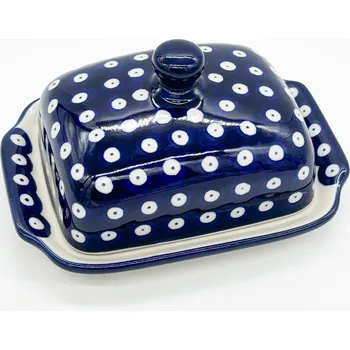 Máslenka Máslenka z keramiky Bolesławiec elegantní, ručně vyrobená, 1. jakost.