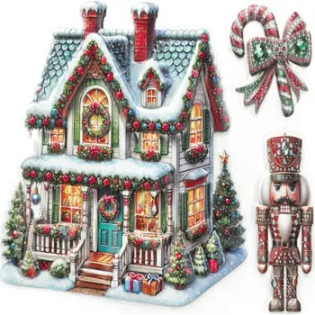 Vánoční dekorace FANDY Samolepka na okna 19x19 cm 02