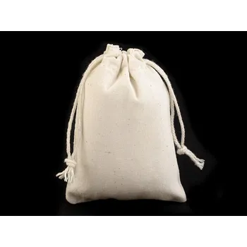 Dárková taška Dárkový pytlík 8x11 cm lněný Varianta: režná světlá, Balení: 12 ks