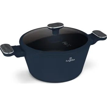 Hrnec BERLINGERHAUS Kastrol s titanovým povrchem a poklicí 24 cm Deep Sea Collection BH-8377