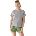 Dámské merino tričko s krátkým rukávem SMARTWOOL Women's Perfect Crew Short Sleeve Tee, Light Gray Heather velikost: M