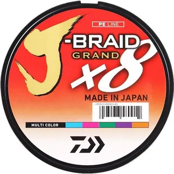 DAIWA - Pletená šňůra J-Braid Grand X8 Multi Color 0,22 mm 150 m