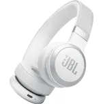 JBL Live 670 NC sluchátka otevřená (On Ear) Bez kabelu, Bluetooth® bílá Potlačení hluku složitelná, Dálkový ovladač, Sur