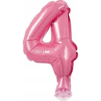 Balónek Fóliový balónek Godan Číslice 4, 13 cm, růžový
