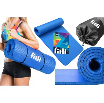 podložka na cvičení Podložka na cvičení Fitli 180 cm x 60 cm modrá