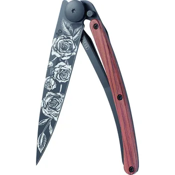 kapesní nůž Kapesní nůž Deejo 1GB137 Tattoo Black 37g coralwood Roses
