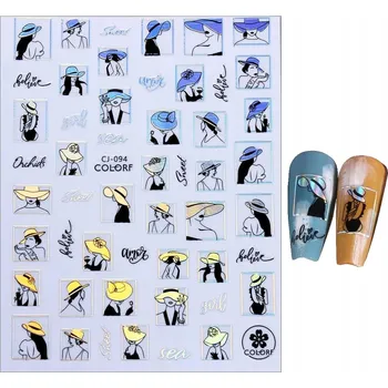 samolepka Samolepky na nehty pro ženu ŠKIC HOLO R4