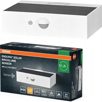 Nástěnné svítidlo Solární nástěnné LED svítidlo s pohybovým a soumrakovým senzorem 3W 3000K IP65 Endura