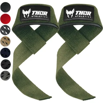 THOR ATHLETICS Vzpěračská bandáž nastavitelný suchý zip BÍLÁ|ZELENÁ