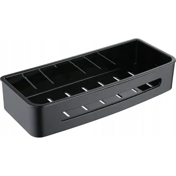 Drátěná police Závěsná koupelnová polička košík do sprchy černá