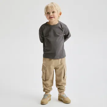 Reserved - Bavlněné kalhoty jogger - béžová - 480HK-08X - 480HK-08X-110