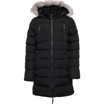 Dívčí bunda Dívčí prošívaný zimní kabát Lotto LORNIE 152/158 Černá, Šedá