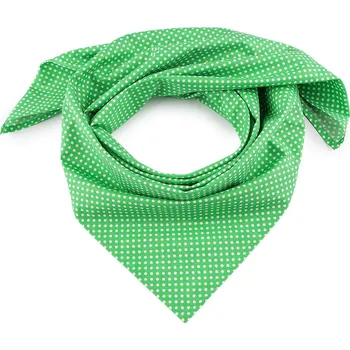 Šátek Bavlněný šátek s puntíky 65x65 cm, střední, 11 zelená trávová