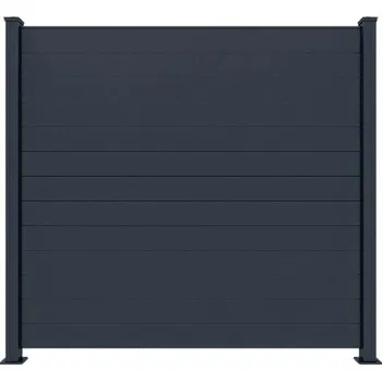 Plot plotové hliníkové pole, sloupek, antracit - rozměr 2000 x 1749 mm, lamely 150 x 16 x 1,2 mm, povrch prášková barva antracit RAL7016, šířku lze individuálně přizpůsobit zkrácením hliníkových profilů, v balení 1 ks sloupku