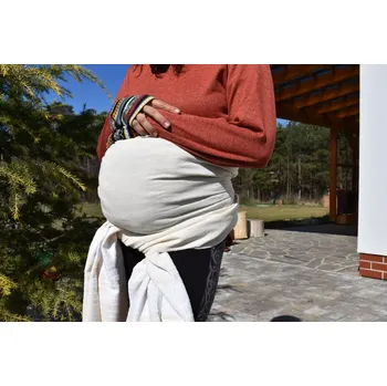 Šátek na nošení dítěte MEXICKÉ Rebozo - Krémová Claudia 340 x 60cm