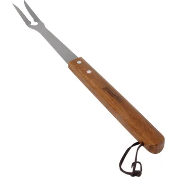 Grilovací nářadí GrandHall Grilovací vidlička 45cm s bambusovou rukojetí A06603004T (GRANDHALL A06603004T Dlouhá vidlička z ušlechtilé oceli pro pohodlné otáčení masa)