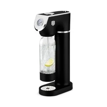 Set domácích spotřebičů Výrobník sody se 2 lahvemi a barometrem, matně černý