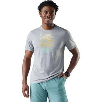 Pánské tričko SMARTWOOL Men's Winding Trail Active Short Sleeve, Light Gray Heather velikost: M