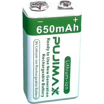 Článková baterie nabíjecí Lithiová baterie 9V/650mAh (1000 cyklů)