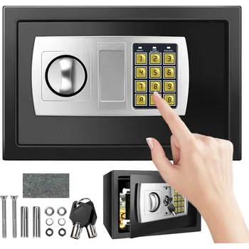 Trezor DOMÁCÍ TREZOR KANCELÁŘSKÝ TREZOR KASIČKA S ELEKTRONICKÝM ZÁMKEM NA KÓD BEZPEČNOSTNÍ SKŘÍŇ